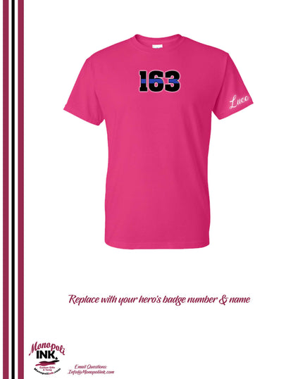 Police Badge Number Tee