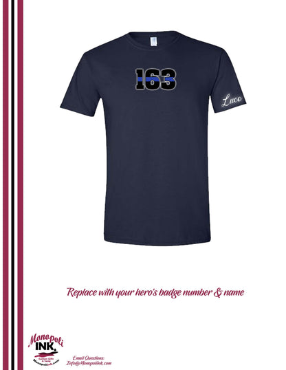 Police Badge Number Tee