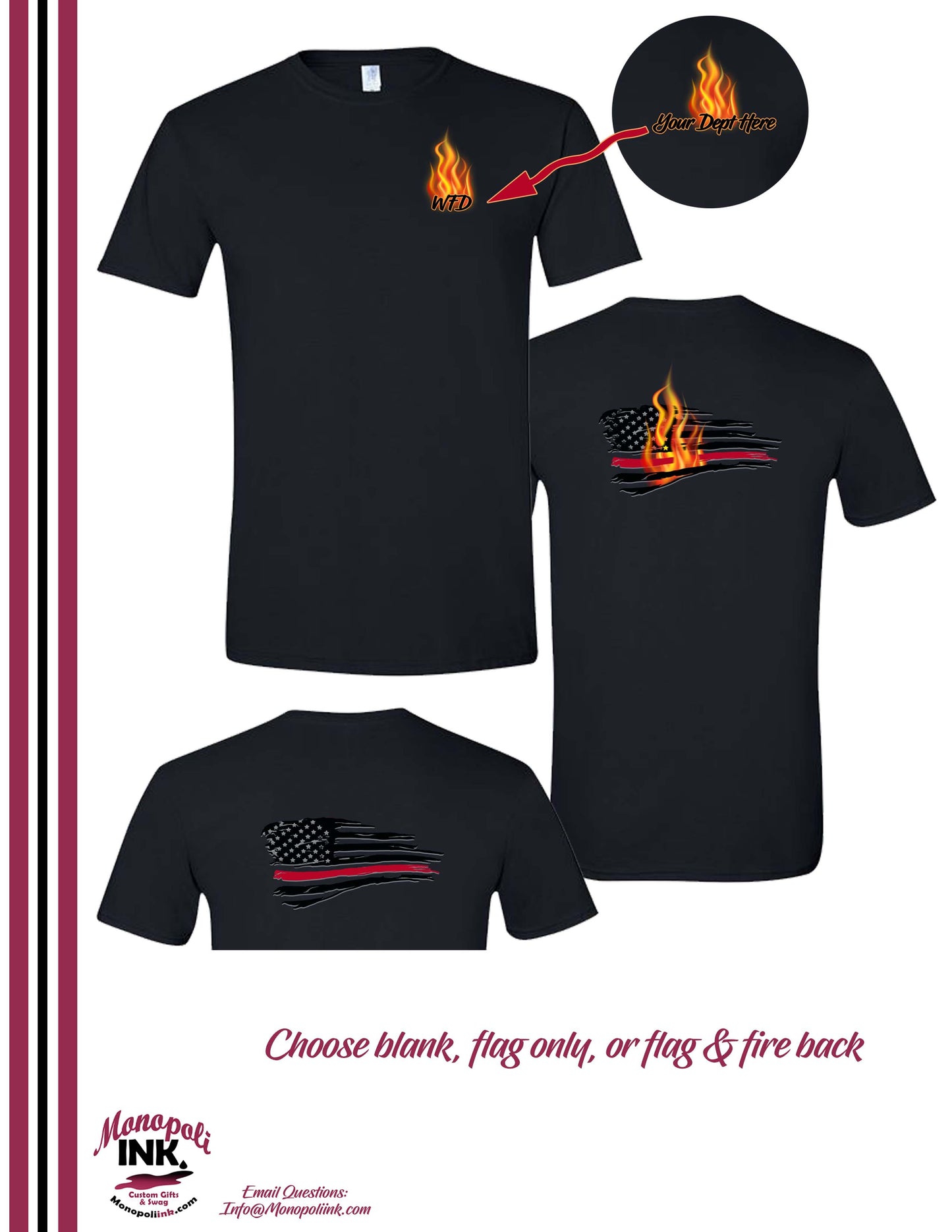 Thin Red Line Fire Fighter Tee