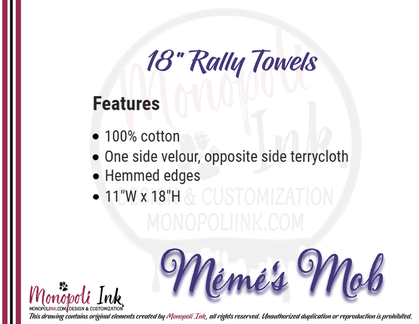Meme's Mob Rally Towel: Lois McDonald *Pre-Order*