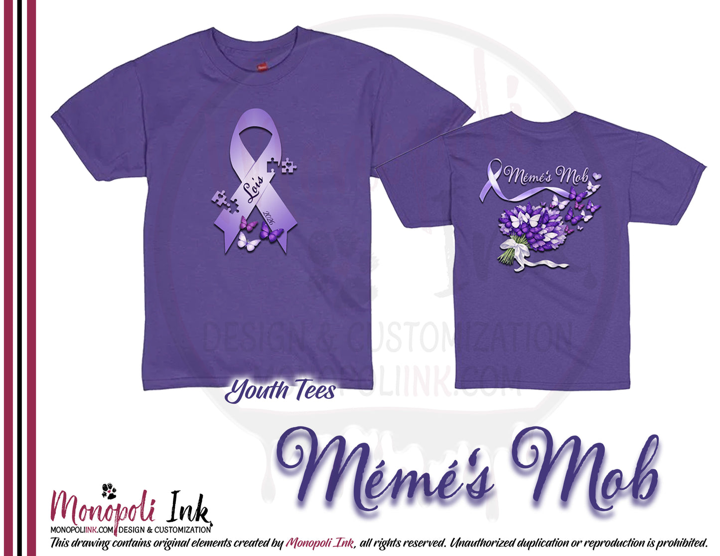 Meme's Mob Youth Tees: Lois McDonald *Pre-Order*