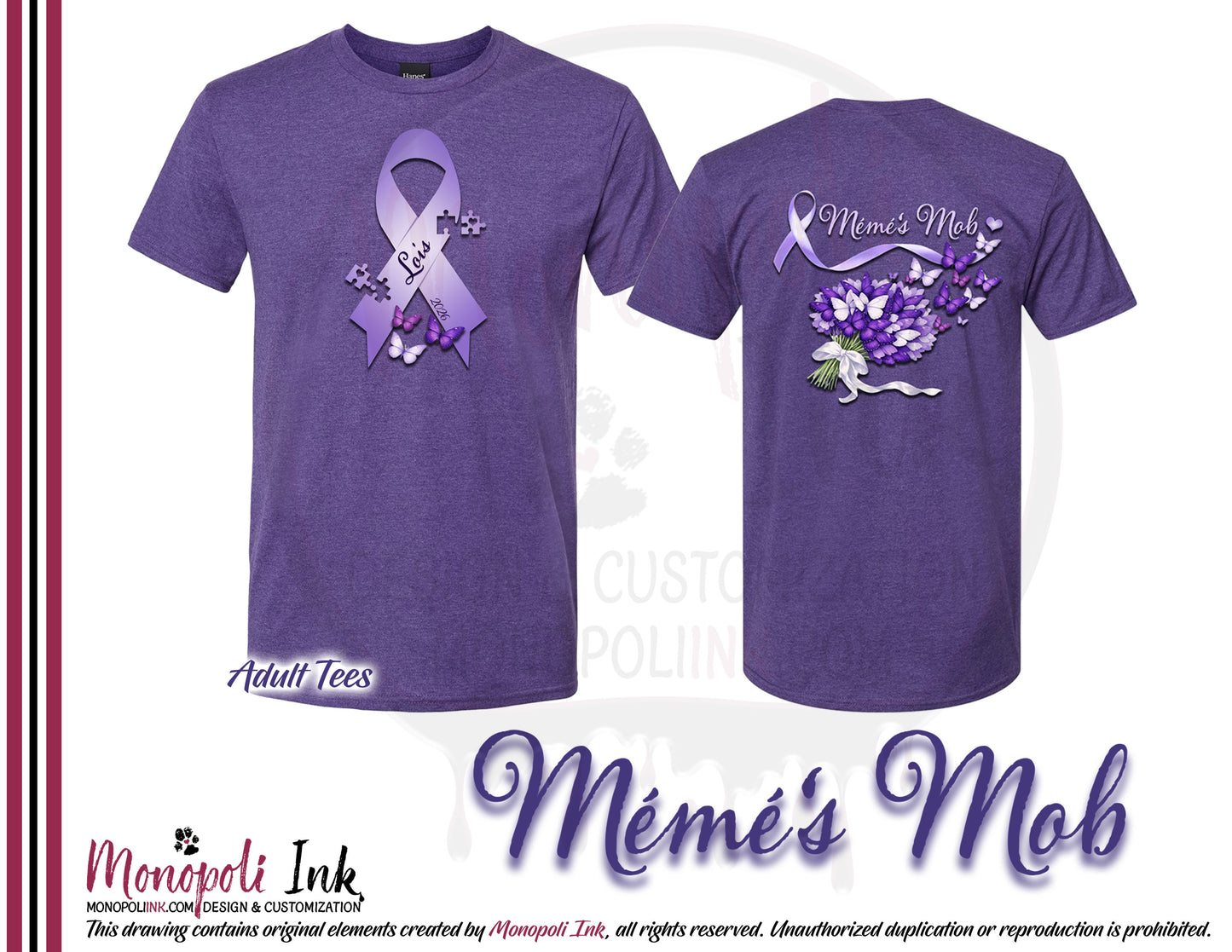 Meme's Mob Adult Tees: Lois McDonald *Pre-Order*