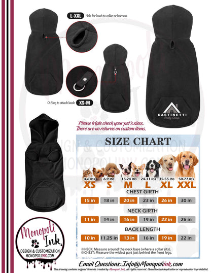 Castinetti Fleece Pet Hoodies