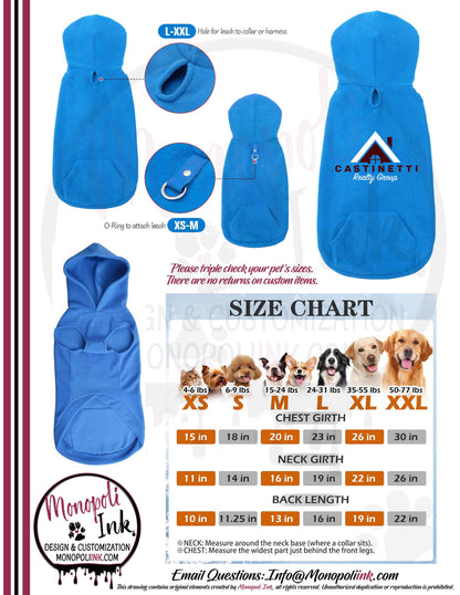 Castinetti Fleece Pet Hoodies