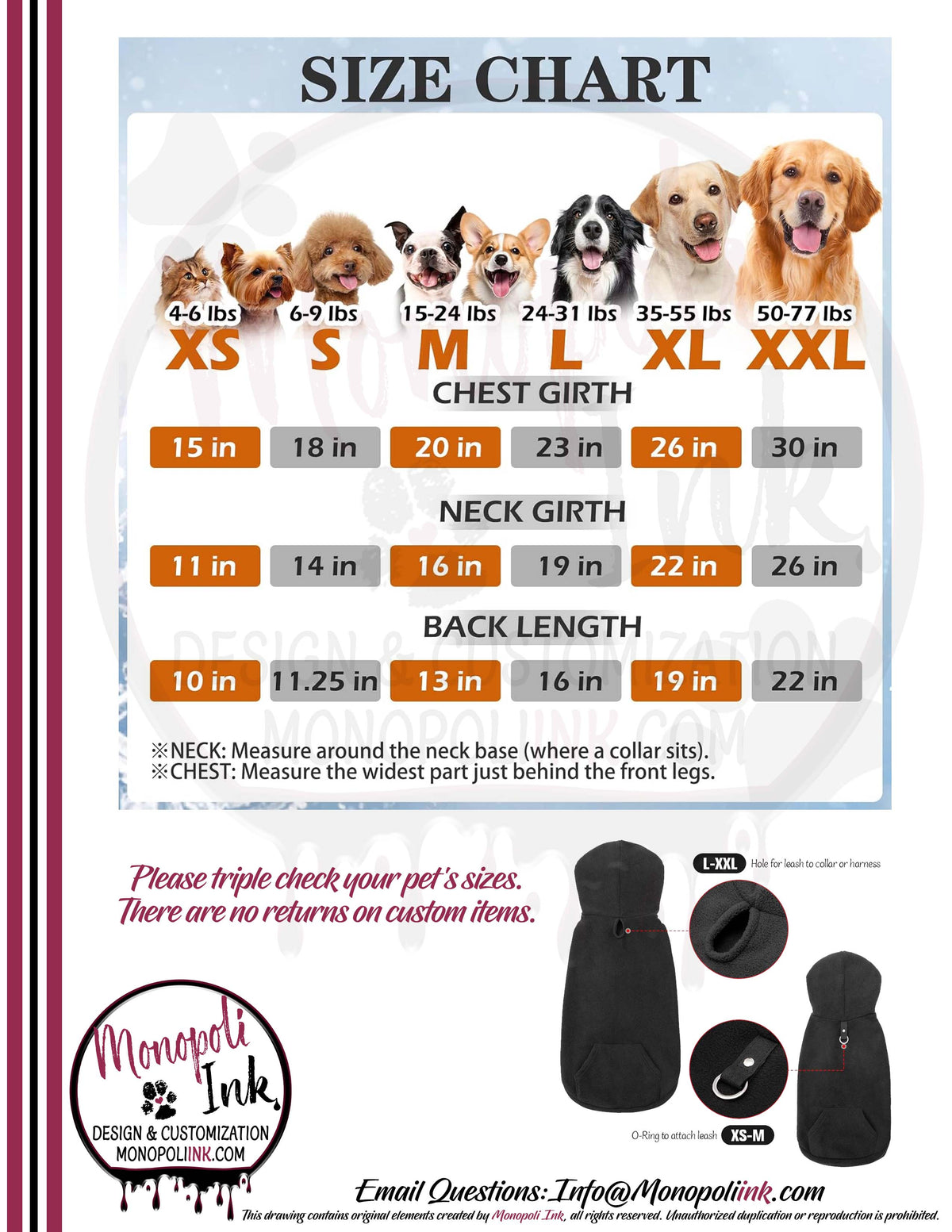 Castinetti Fleece Pet Hoodies