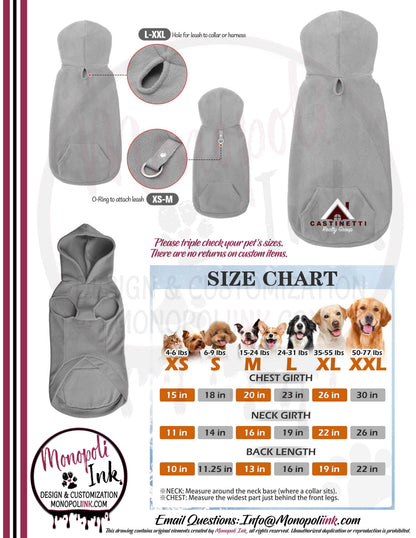 Castinetti Fleece Pet Hoodies