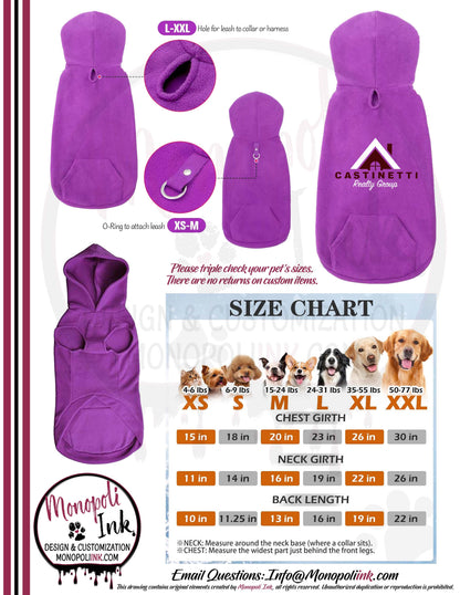 Castinetti Fleece Pet Hoodies