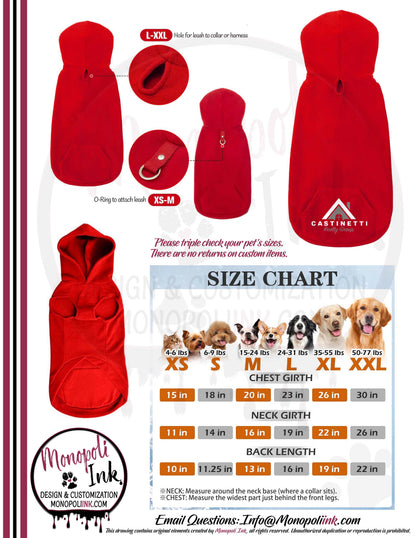 Castinetti Fleece Pet Hoodies
