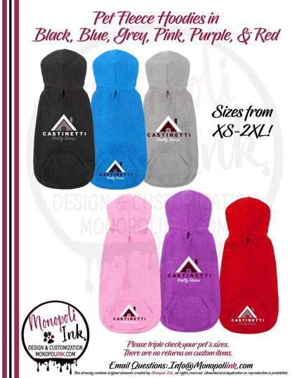 Castinetti Fleece Pet Hoodies