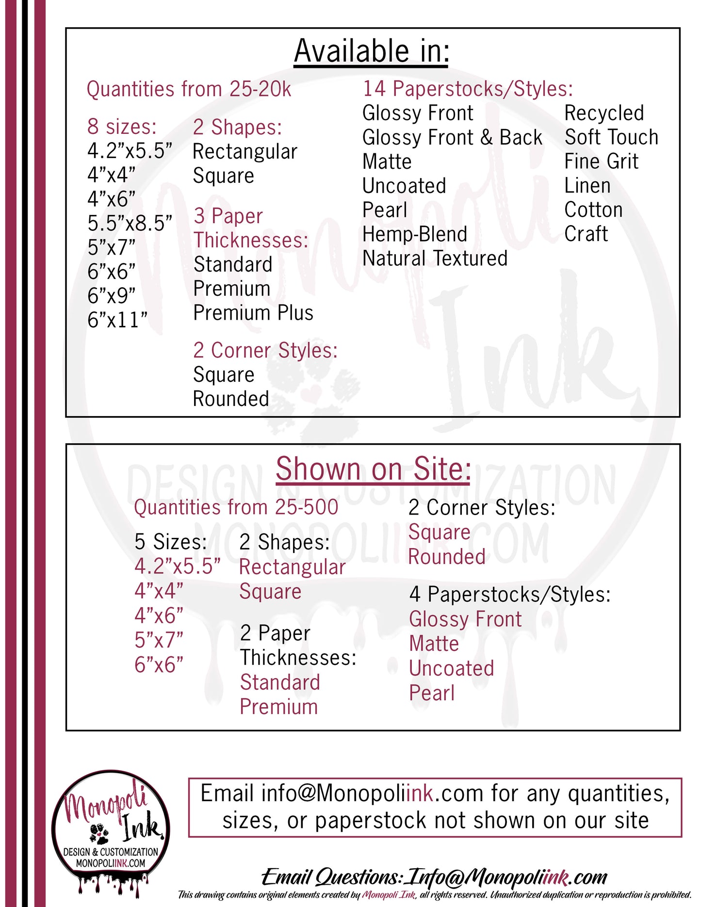 Postcards - Custom - Glossy