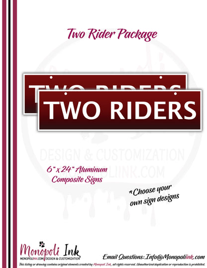 6"x24" Aluminum Composite Rider Panel Packages Double-Sided