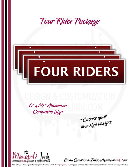 6"x24" Aluminum Composite Rider Panel Packages Double-Sided