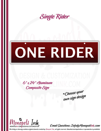 6"x24" Aluminum Composite Rider Panel Packages Double-Sided