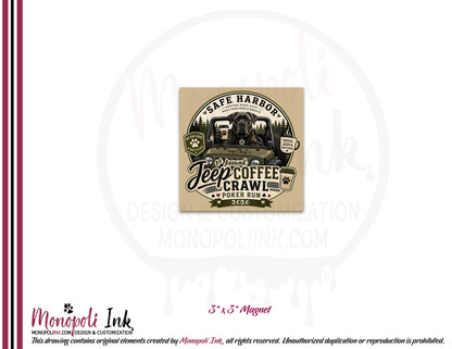 Safe Harbor Jeep Coffee Crawl Magnets