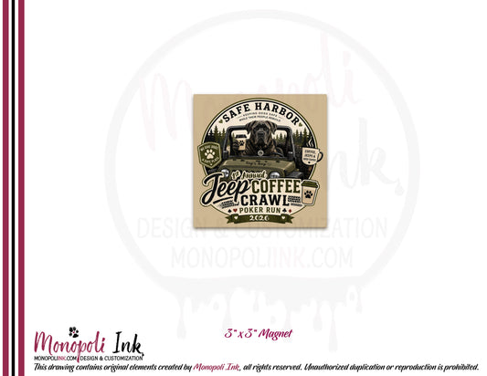 Safe Harbor Jeep Coffee Crawl Magnets