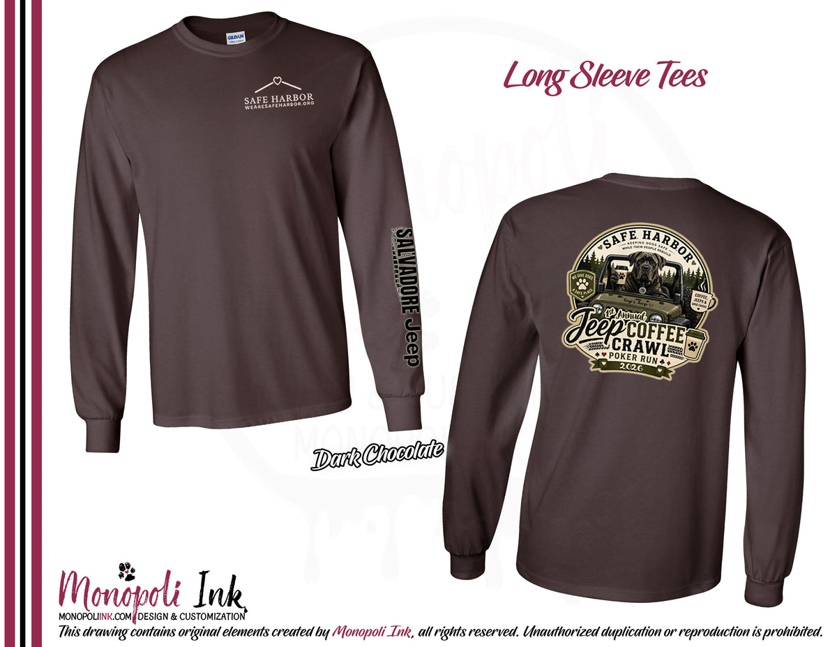 Safe Harbor Jeep Coffee Crawl Long Sleeve Tees