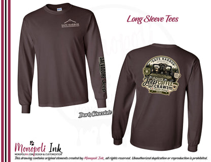 Safe Harbor Jeep Coffee Crawl Long Sleeve Tees