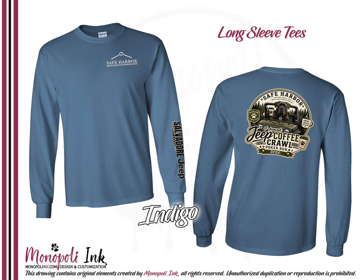 Safe Harbor Jeep Coffee Crawl Long Sleeve Tees
