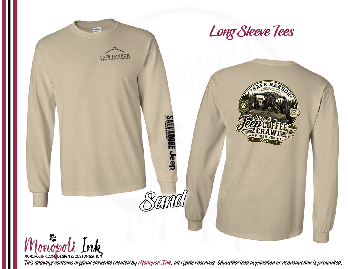 Safe Harbor Jeep Coffee Crawl Long Sleeve Tees