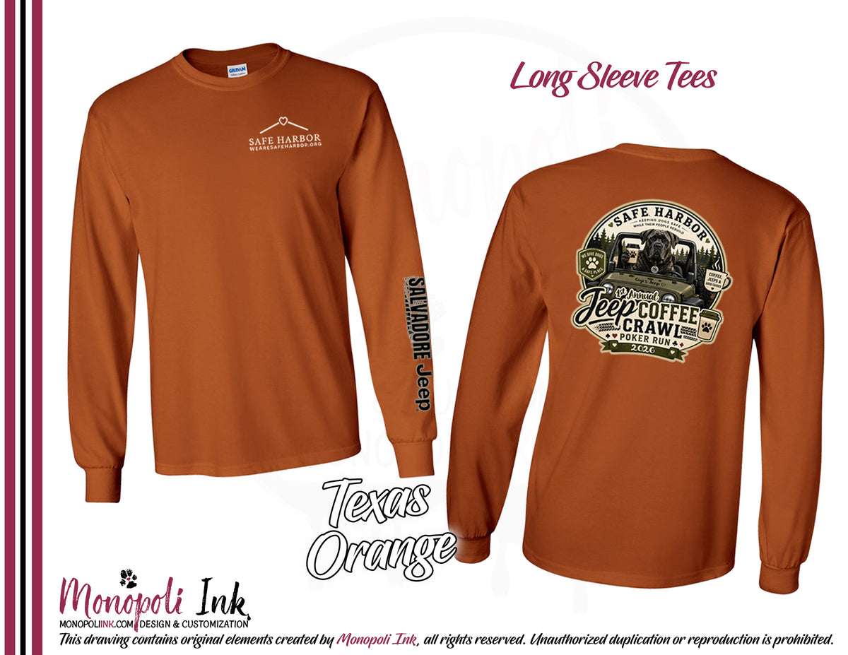 Safe Harbor Jeep Coffee Crawl Long Sleeve Tees
