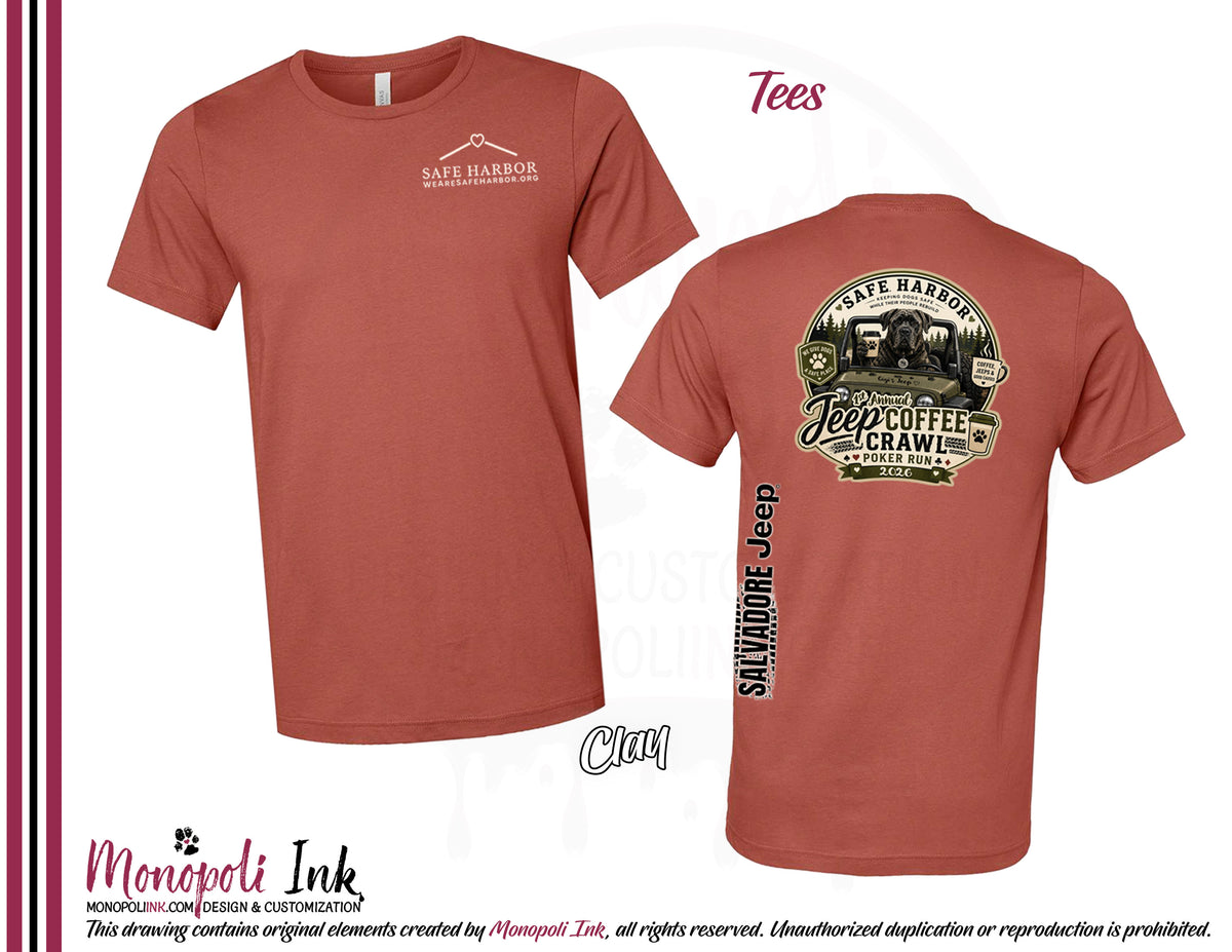 Safe Harbor Jeep Coffee Crawl SS Tees