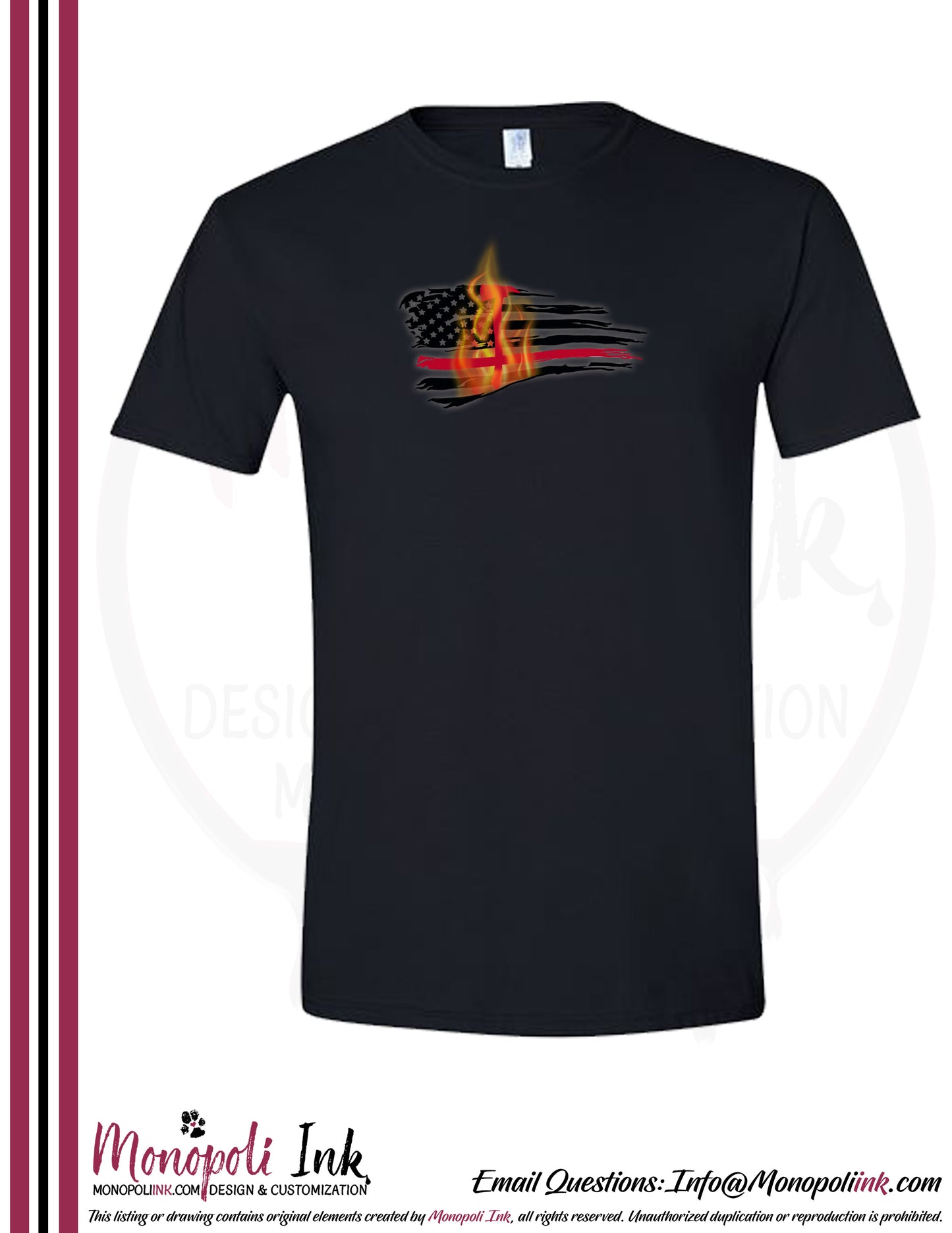 Customizable Fire Fighter Tees - Multiple Designs
