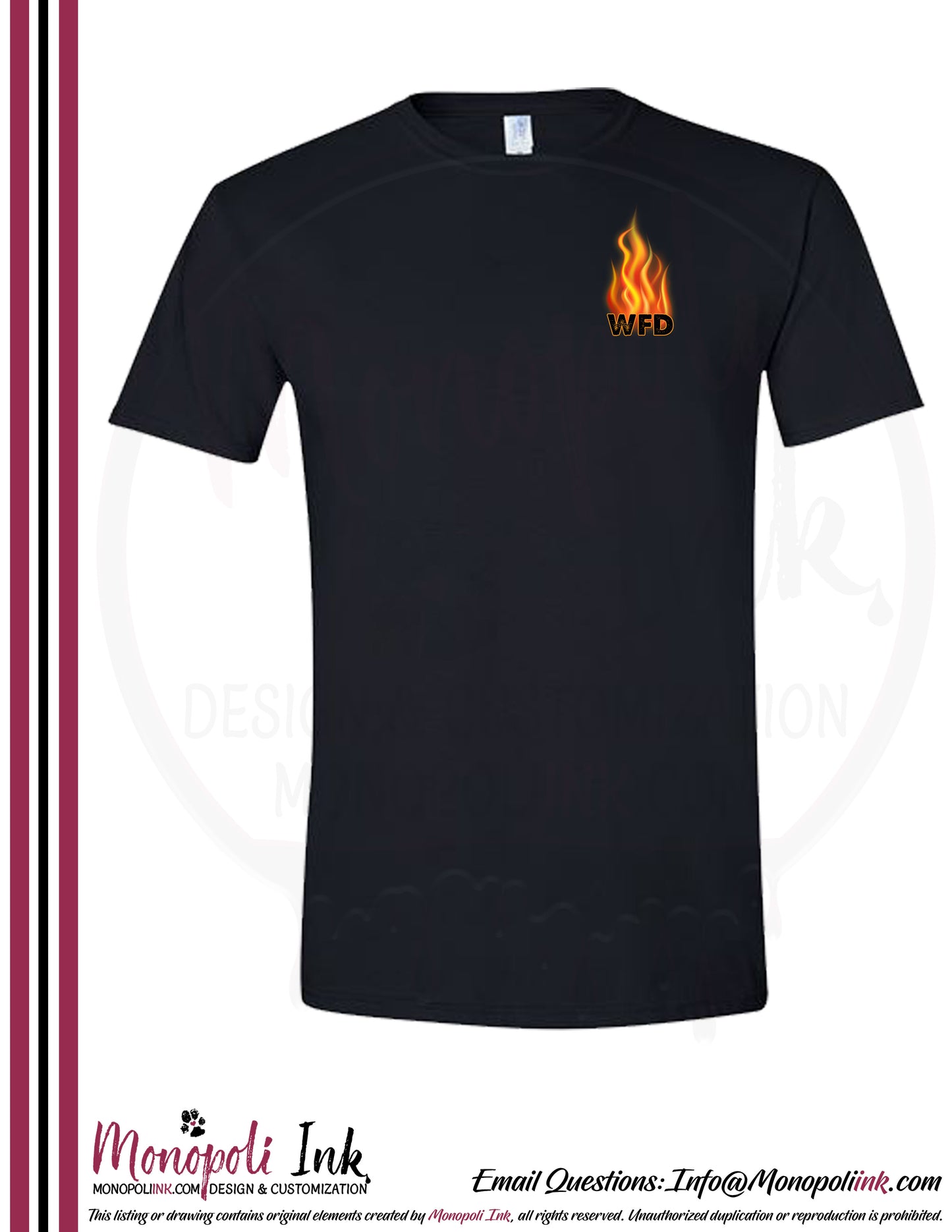 Customizable Fire Fighter Tees - Multiple Designs