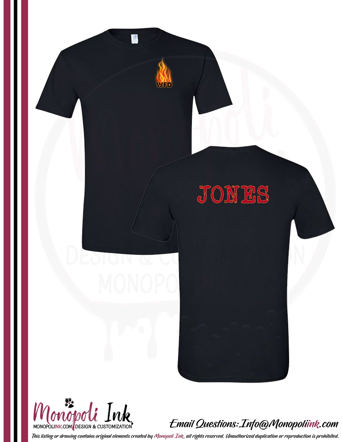 Customizable Fire Fighter Tees - Multiple Designs