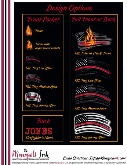 Customizable Fire Fighter Tees - Multiple Designs