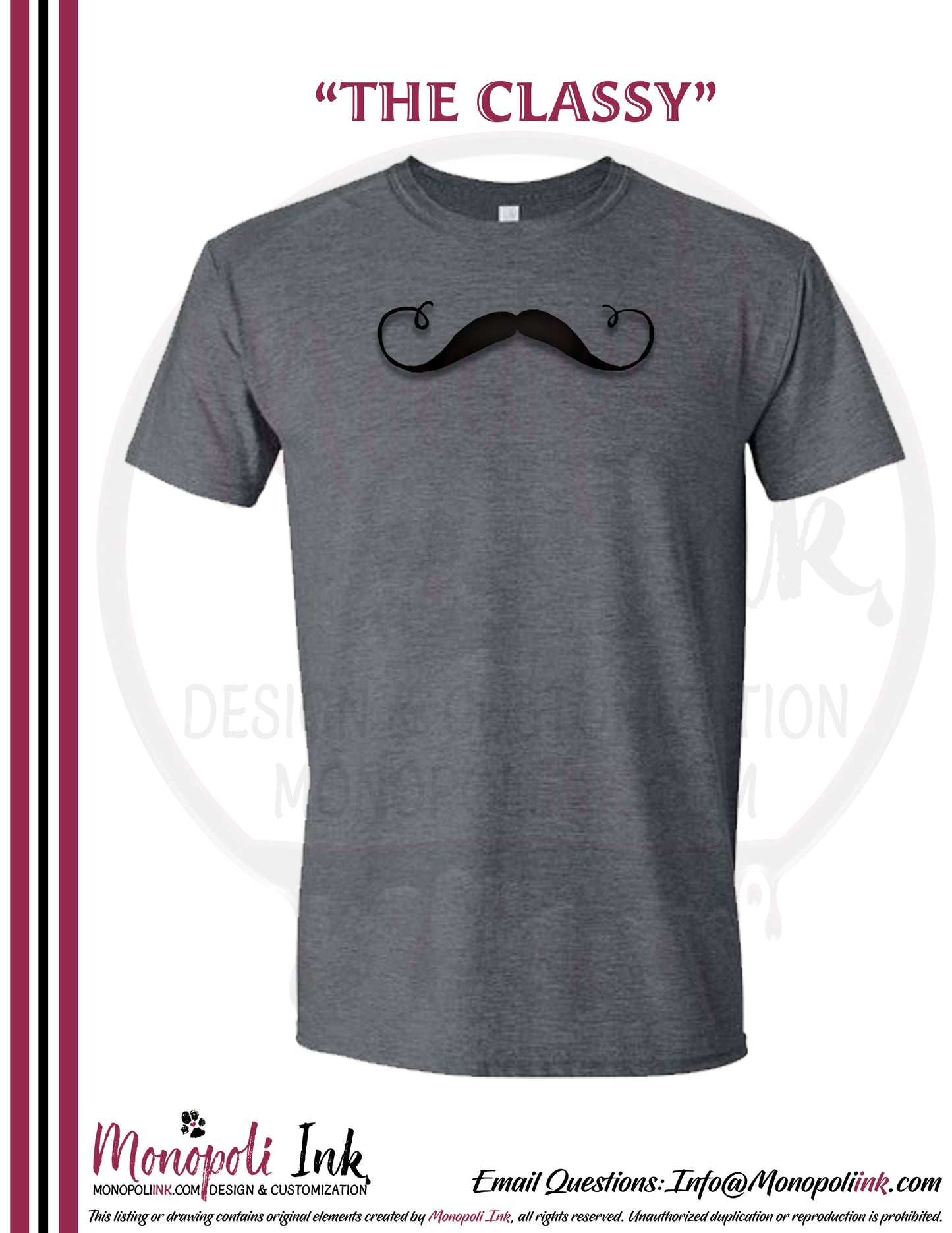 Mustache Tees - Various Colors