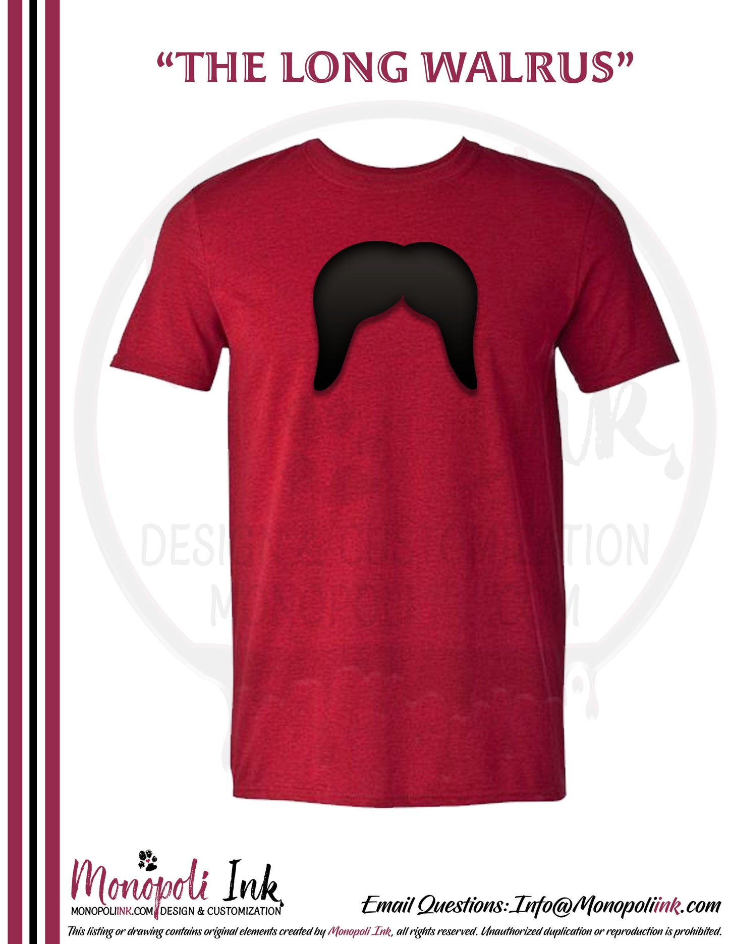 Mustache Tees - Red