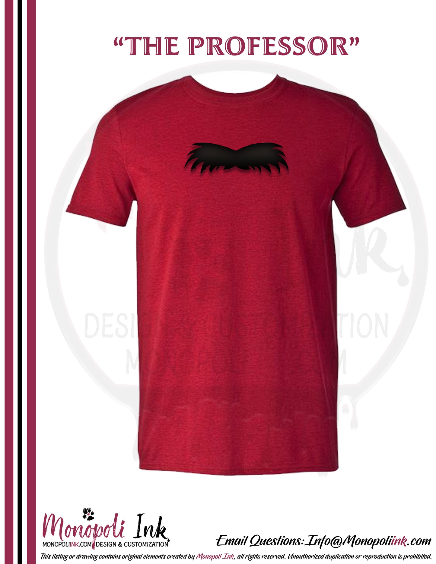 Mustache Tees - Red