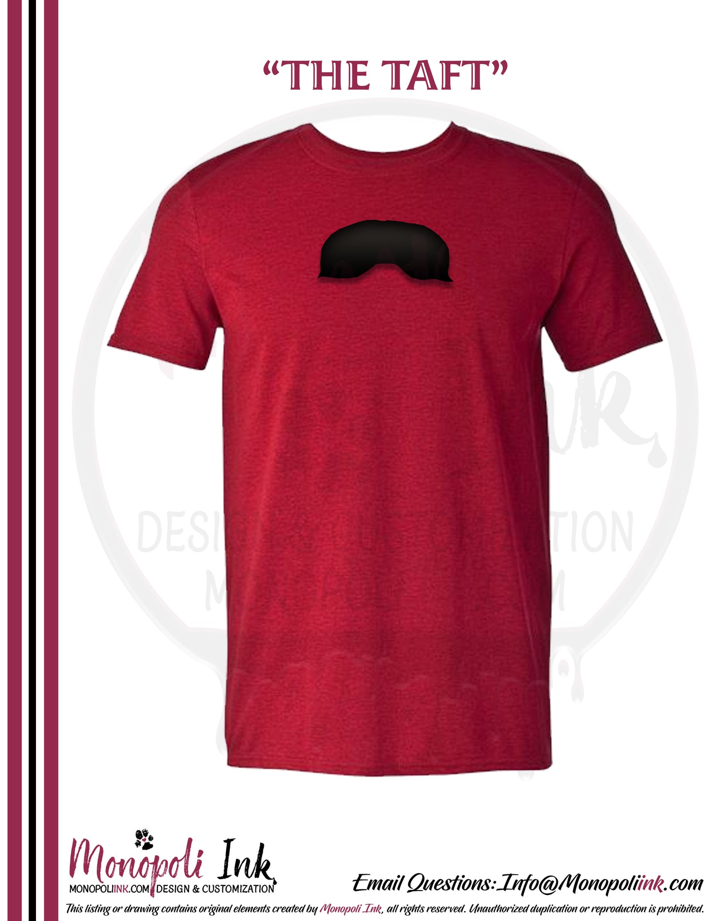 Mustache Tees - Red