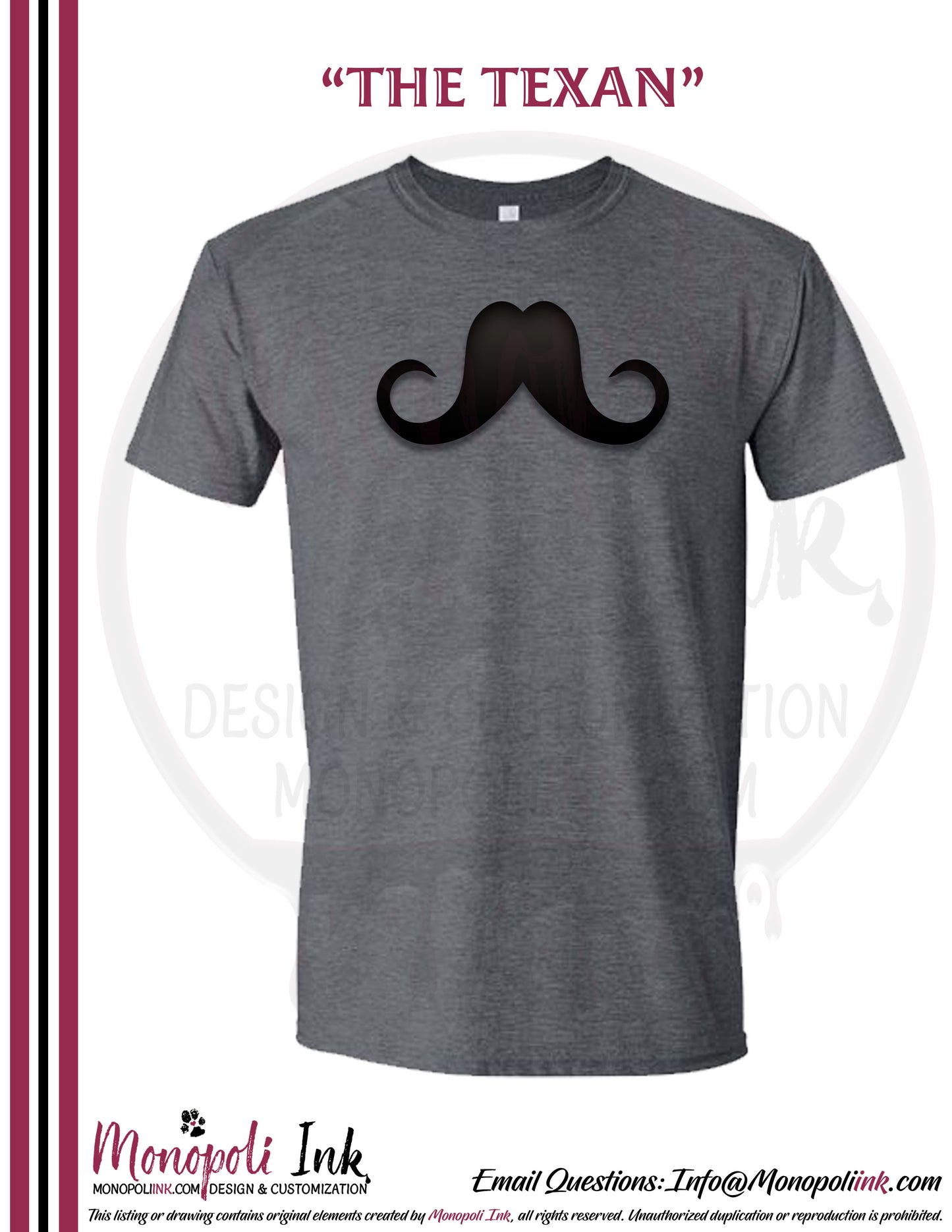 Mustache Tees - Various Colors