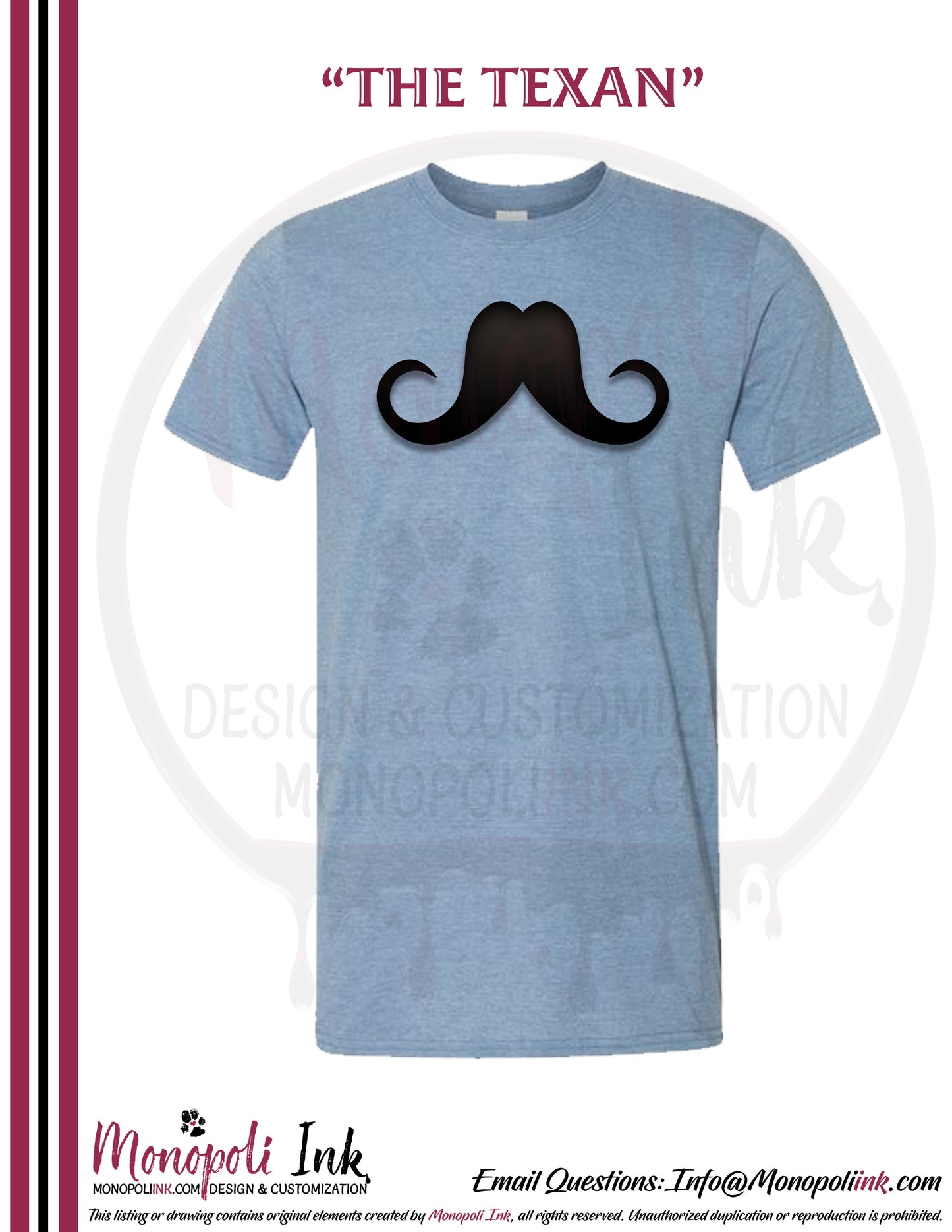 Mustache Tees - Various Colors