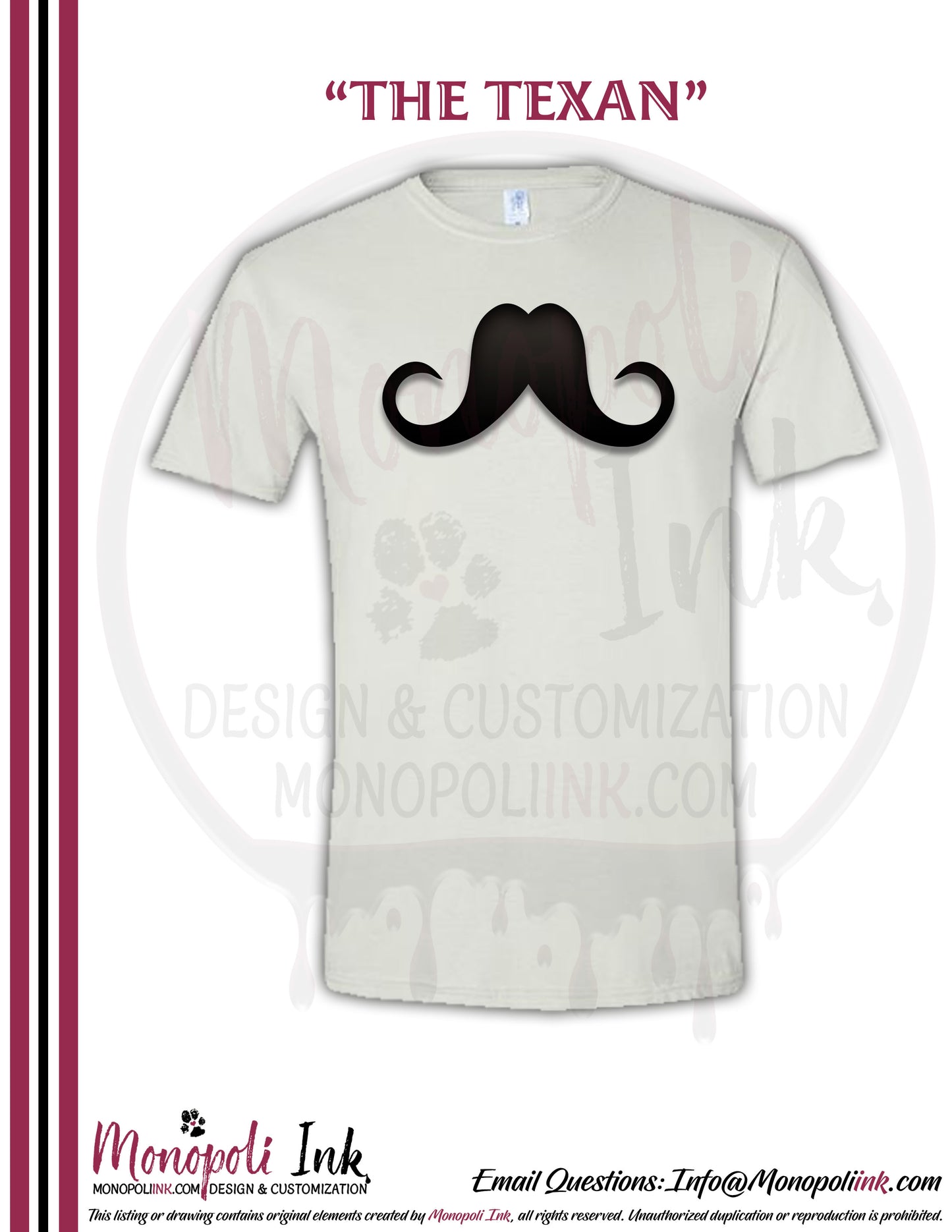 Mustache Tees - Various Colors
