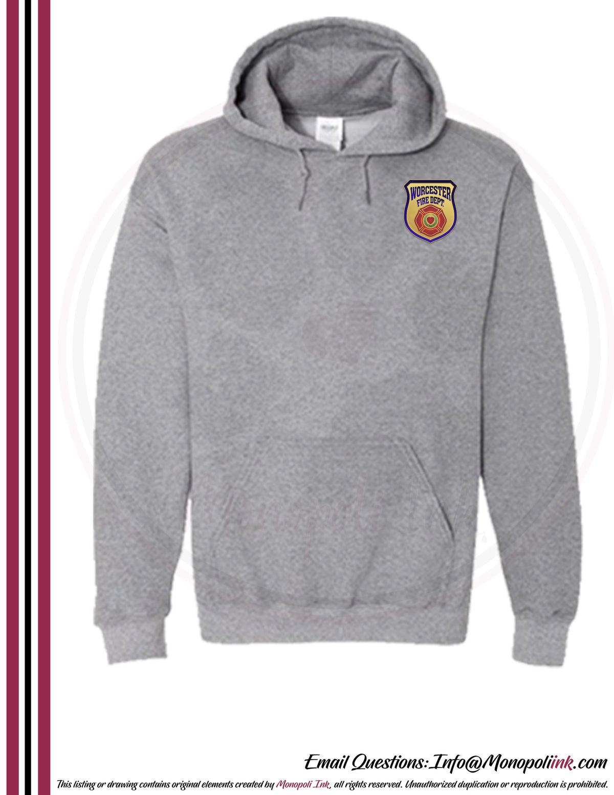 Worcester Fire Department Hoodies