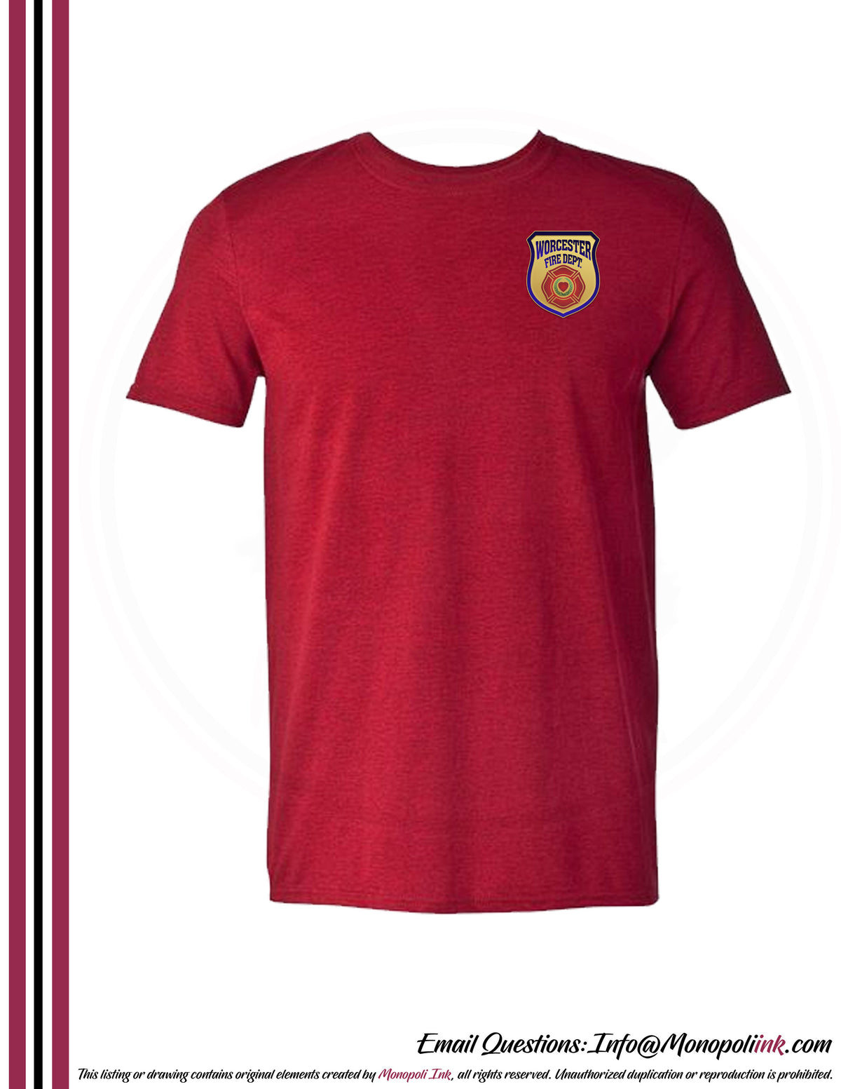 Worcester Fire Department Tees