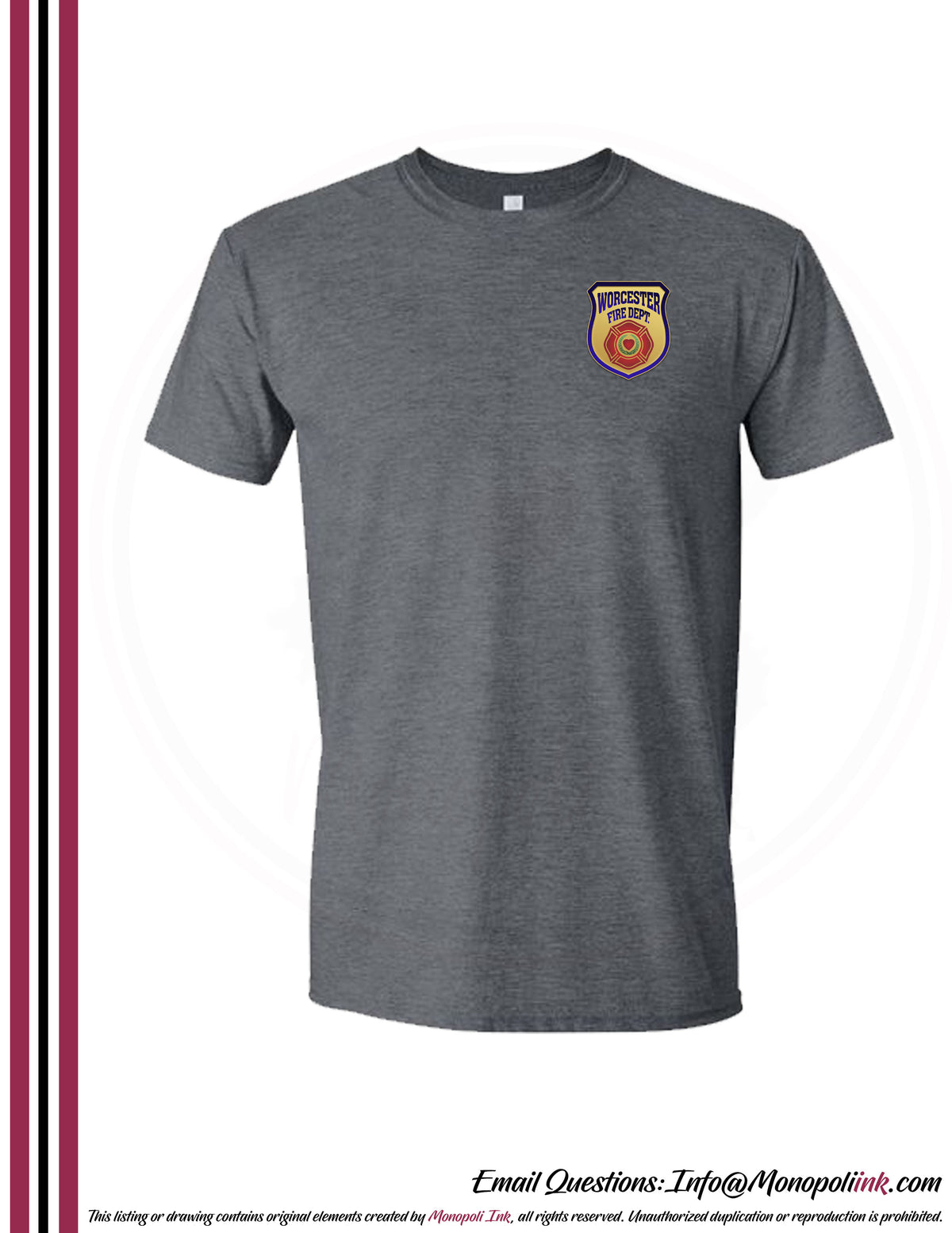 Worcester Fire Department Tees