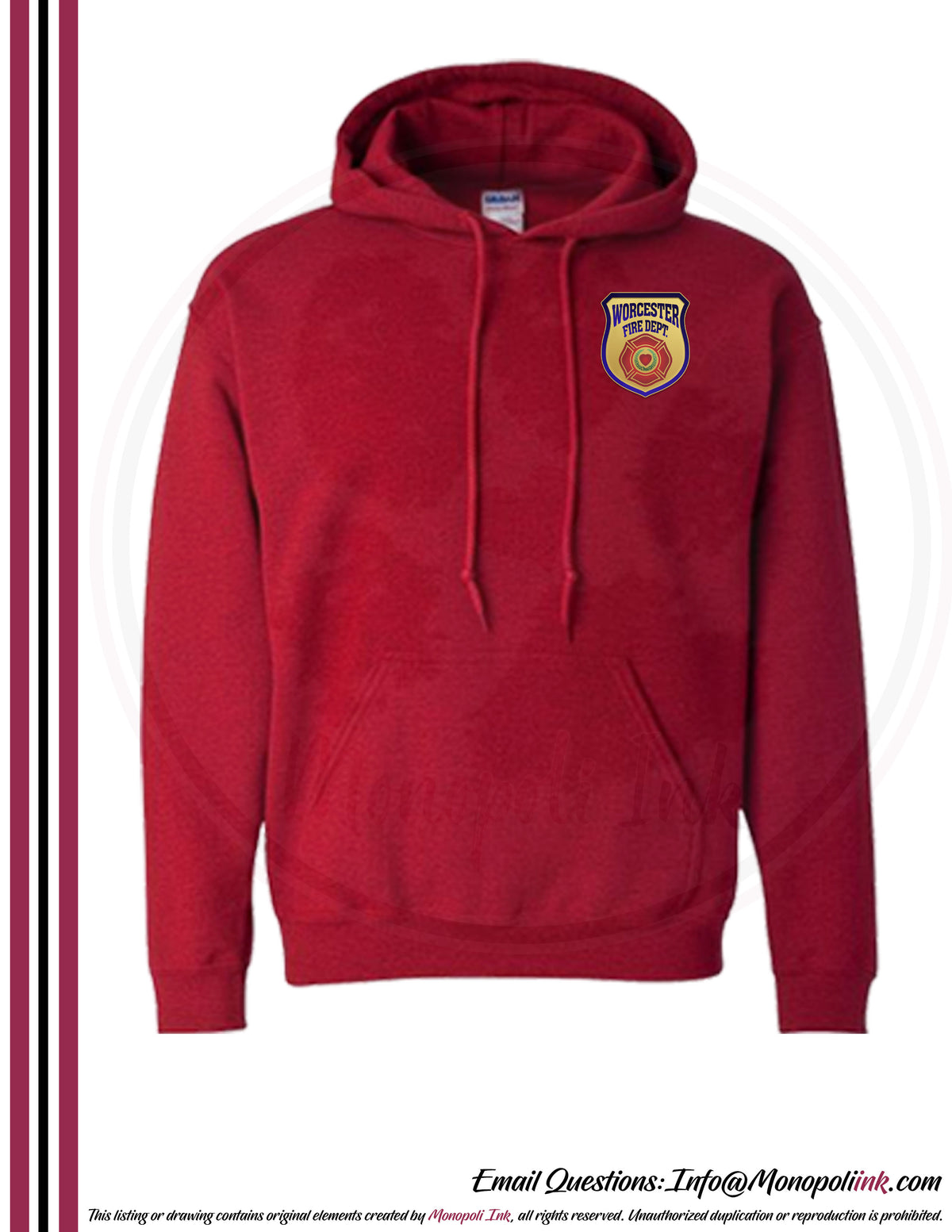 Worcester Fire Department Hoodies